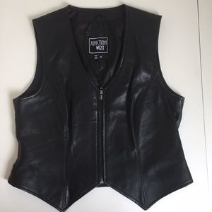 JUNCTION WEST 100% Genuine Leather Vest Size Med